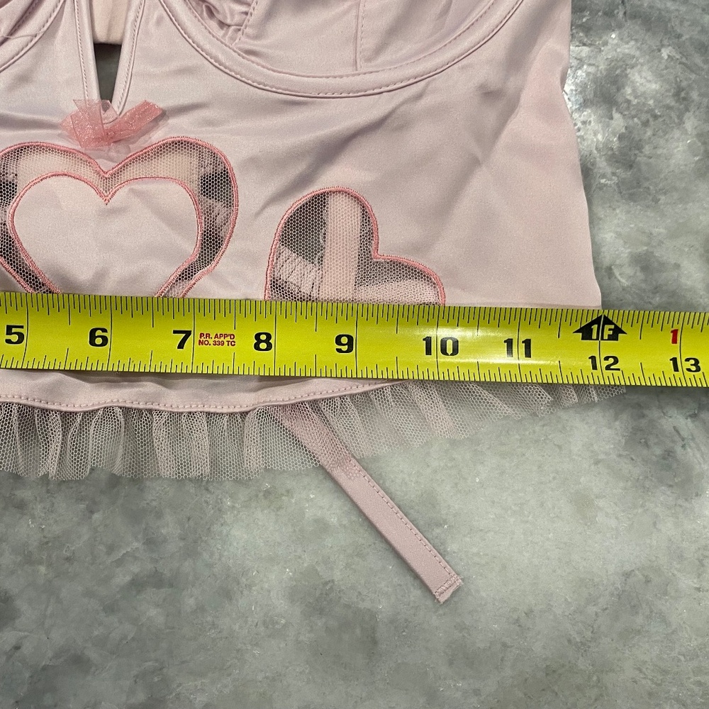 🚫SOLD🚫 NWT For Love & Lemons 🍋 Lavender/Pink Heart Bustier - Picture 9 of 10